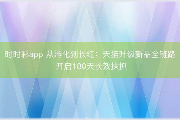 时时彩app 从孵化到长红:天猫升级新品全链路 开启180天长效扶抓