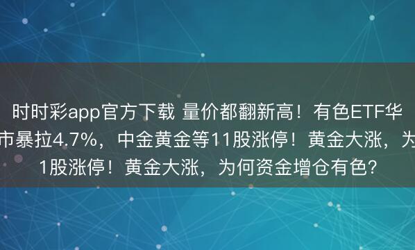 时时彩app官方下载 量价都翻新高！有色ETF华宝（159876）逆市暴拉4.7%，中金黄金等11股涨停！黄金大涨，为何资金增仓有色？