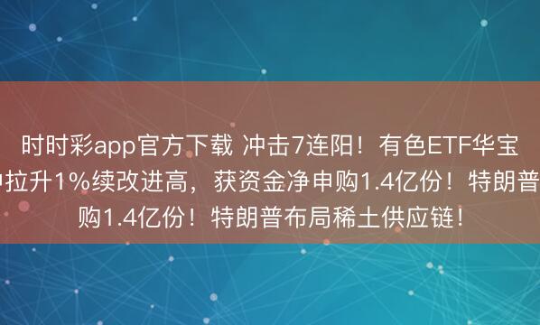 时时彩app官方下载 冲击7连阳！有色ETF华宝（159876）盘中拉升1%续改进高，获资金净申购1.4亿份！特朗普布局稀土供应链！