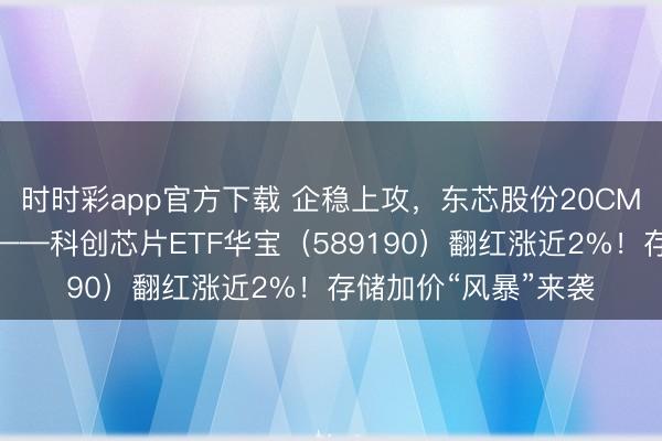 时时彩app官方下载 企稳上攻，东芯股份20CM涨停！硬科技新基——科创芯片ETF华宝（589190）翻红涨近2%！存储加价“风暴”来袭