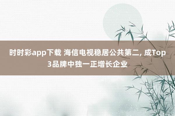 时时彩app下载 海信电视稳居公共第二, 成Top3品牌中独一正增长企业
