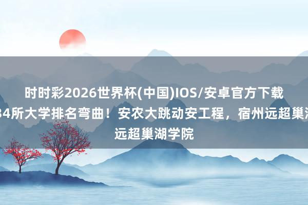 时时彩2026世界杯(中国)IOS/安卓官方下载 安徽34所大学排名弯曲！安农大跳动安工程，宿州远超巢湖学院