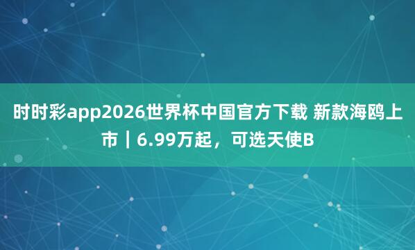 时时彩app2026世界杯中国官方下载 新款海鸥上市｜6.99万起，可选天使B
