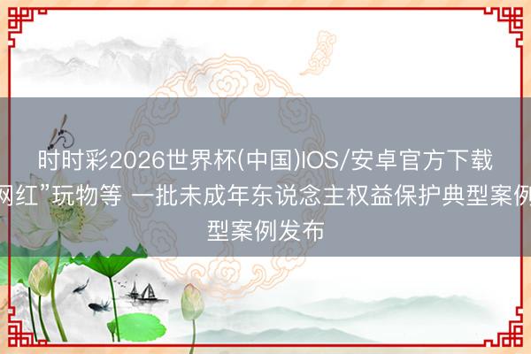 时时彩2026世界杯(中国)IOS/安卓官方下载 涉“网红”玩物等 一批未成年东说念主权益保护典型案例发布